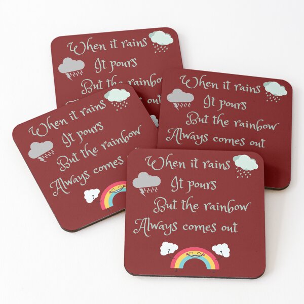 Item preview, When it rains, it pours. But the rainbow always comes out. designed and sold by ExquisiteHut.