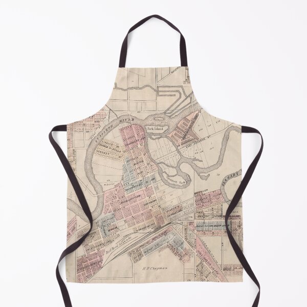 Item preview, Old Elkhart IN Map (1874) Vintage Old Hart City Indiana City & Street Atlas designed and sold by BravuraMedia.