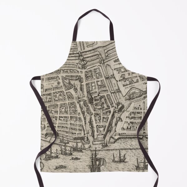 Item preview, Old Emden Germany Map (1575) Vintage Lower Saxony City & Street Atlas designed and sold by BravuraMedia.