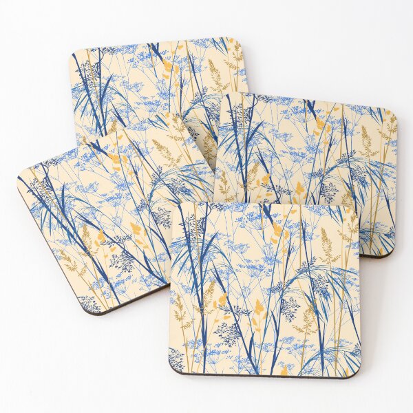 Item preview, Wild grasses - beige-blue designed and sold by kobyakov.
