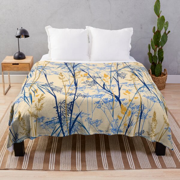 Item preview, Wild grasses - beige-blue designed and sold by kobyakov.
