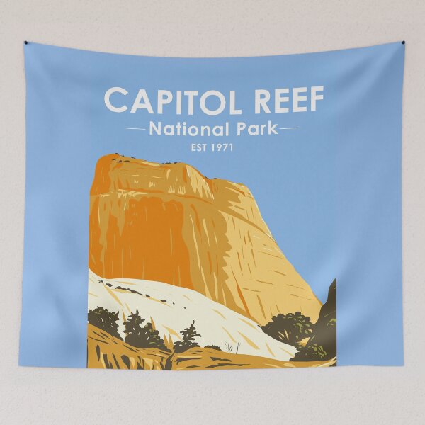 Item preview, Capitol Reef National Park Utah Golden Throne Vintage designed and sold by KrisSidDesigns.