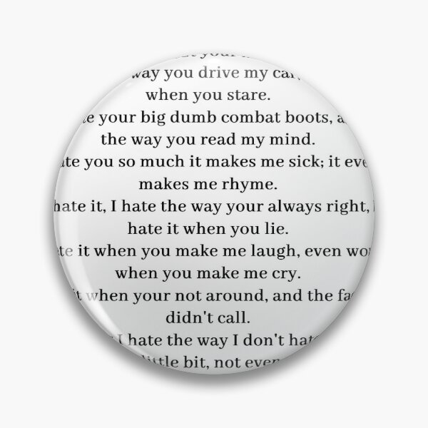 Item preview, 10 Things I hate about you  designed and sold by Bri-Inspired.