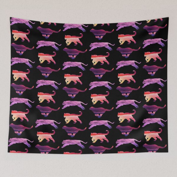Item preview, Colourful halftone big cats  designed and sold by AJPaint.