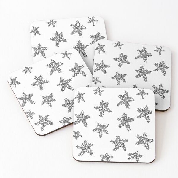 Artikelvorschau, Paket mit silbernen Glitzersternen entworfen und verkauft von madssticker.