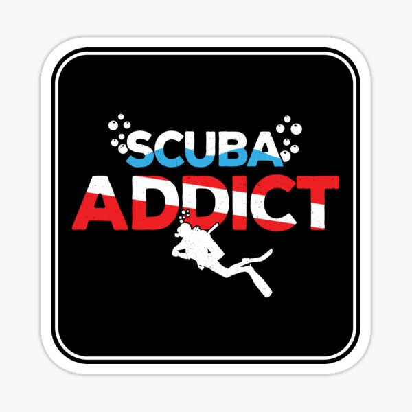 Scuba Diving Gift - Diver Down Flag - Scuba Addict Sticker