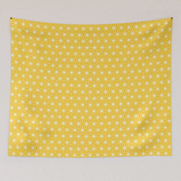 Item preview, Mikado Yellow Asanoha - Japanese Traditional Pattern designed and sold by KinitaDesign.
