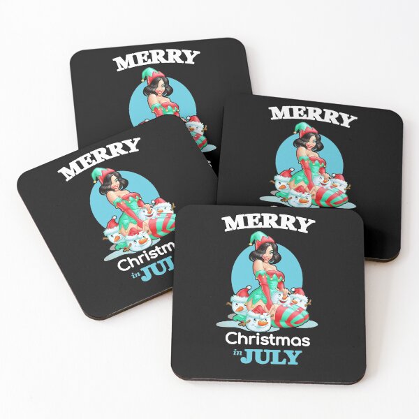 Item preview, Merry Christmas in July Summer design with print Beautiful girl in pin-up style designed and sold by AnnaRuz.