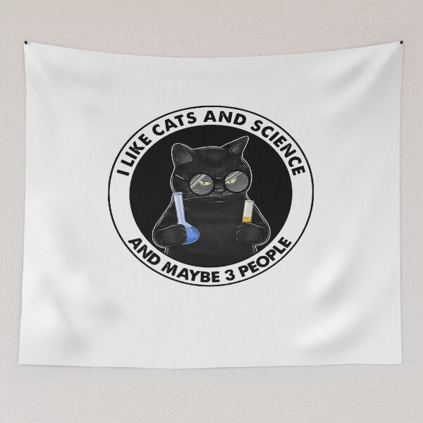 Item preview, I LIKE CATS AND SCIENCE AND MAYBE 3 PEOPLE SHIRT1 designed and sold by RobBengi24.