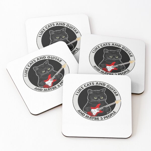 Item preview, I LIKE CATS AND GUITAR AND MAYBE 3 PEOPLE SHIRT1 designed and sold by RobBengi24.