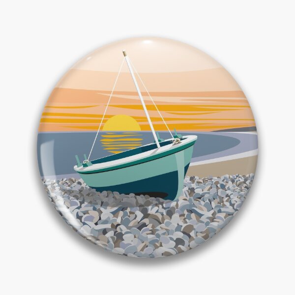 Item preview, Illustration of Chesil Beach Dorset at Sunset. designed and sold by DDoodleDesigns.