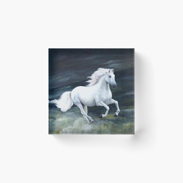 Item preview, Painting, White Horse at the Gallop designed and sold by Sabistar.