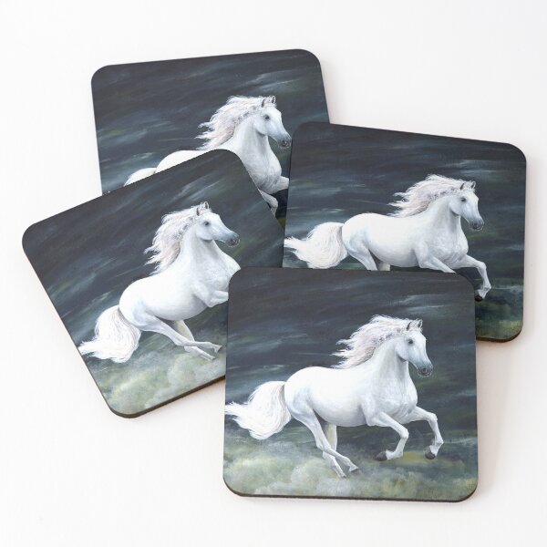 Item preview, Painting, White Horse at the Gallop designed and sold by Sabistar.