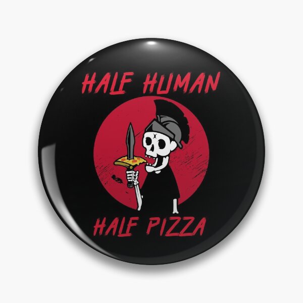 Item preview, Half Human Half Pizza | Spooky Skeleton Eating Pizza designed and sold by The-ItemShop.