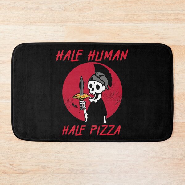 Item preview, Half Human Half Pizza | Spooky Skeleton Eating Pizza designed and sold by The-ItemShop.