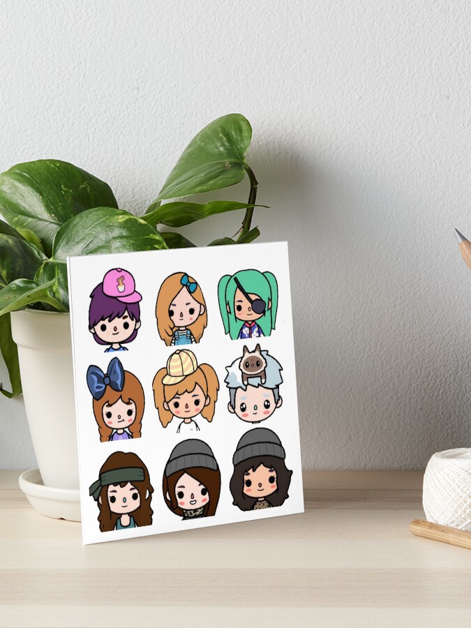 toca boca and gacha life Art Board Print for Sale by kader011