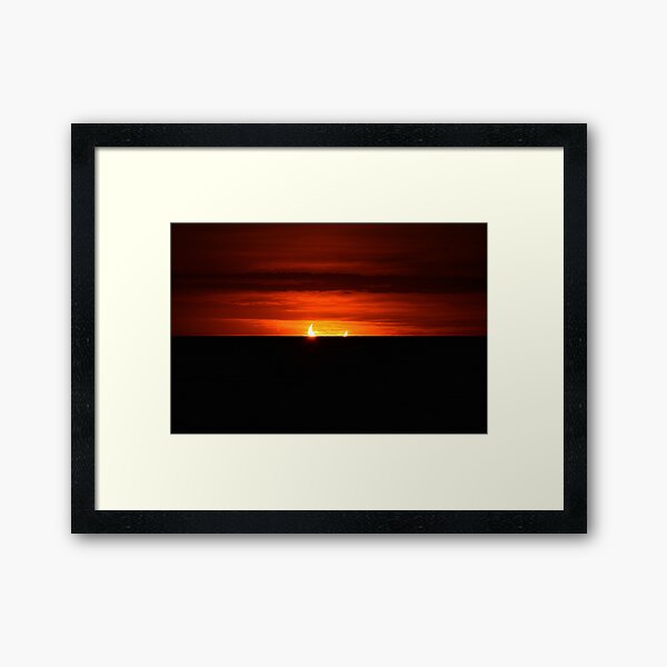 Item preview, Sunrise - annular eclipse over lake Ontario designed and sold by momentintime97.
