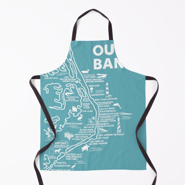 Item preview, Outer Banks Map designed and sold by fiberandgloss.