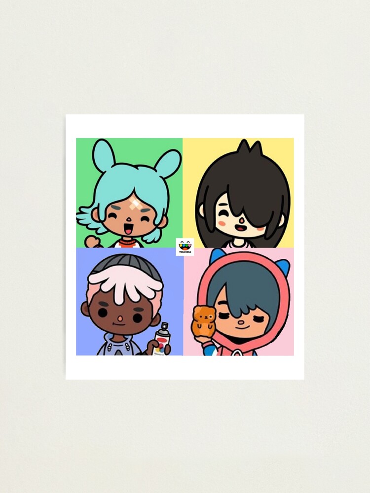 toca boca and gacha life Photographic Print for Sale by kader011