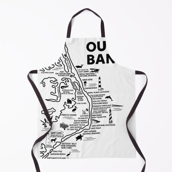 Item preview, Outer Banks Map designed and sold by fiberandgloss.