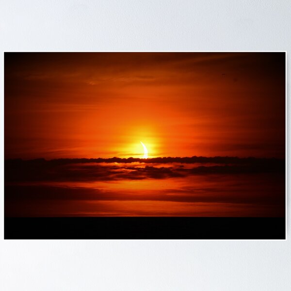 Item preview, Annular eclipse - sunrise over Lake Ontario designed and sold by momentintime97.