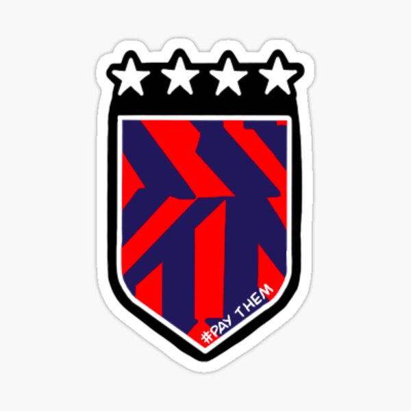 USWNT crest 4 stars' Sticker