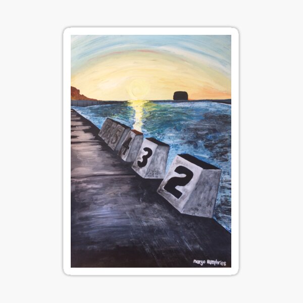 "Merewether Baths" by Margo Humphries Sticker