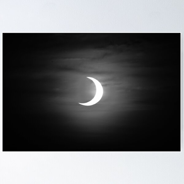 Item preview, Black and white annular eclipse - 6-10-21 designed and sold by momentintime97.