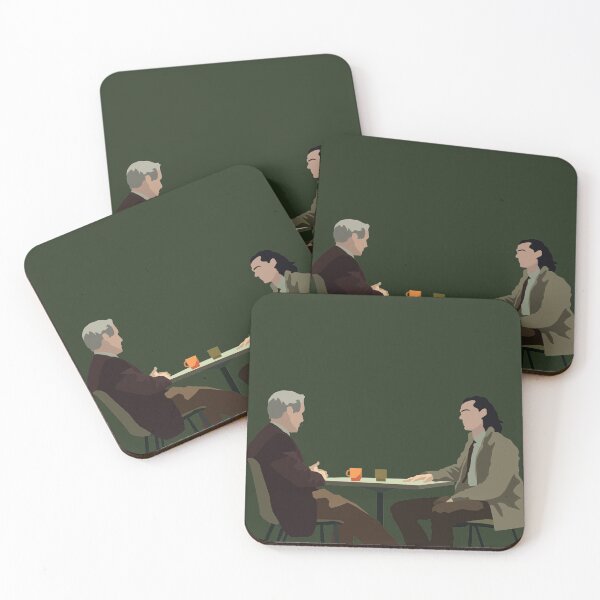 Item preview, loki and mobius at a table designed and sold by egleruta.