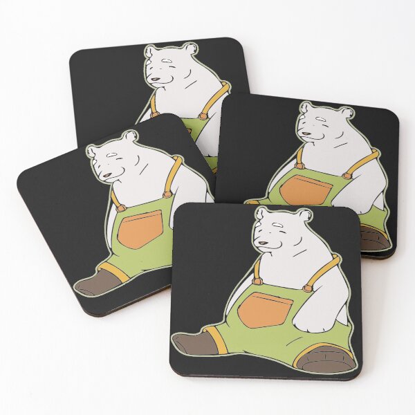 Item preview, Cottagecore farmer cute bear in overalls bib-and-brace designed and sold by twobillion.