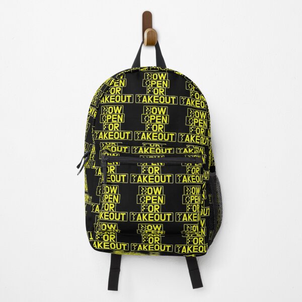Item preview, lettering design/ now open for takeout/black and yellow design / black and yellow typography designed and sold by GdaySnoopy.
