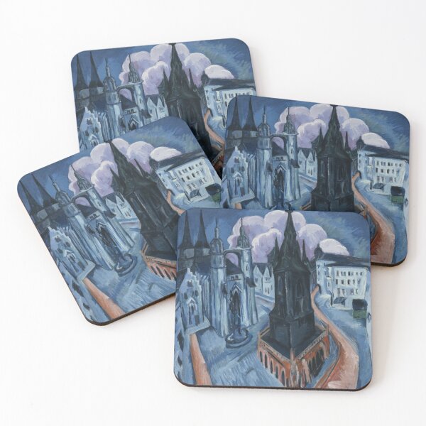 Item preview, The Red Tower in Halle (1915) by Ernst Ludwig Kirchner  designed and sold by sunny-007.