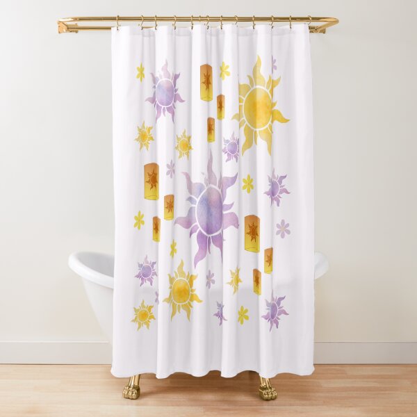Tangled Sun Pattern Shower Curtain