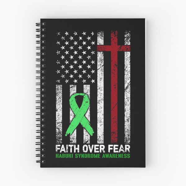 Item preview, Christian Distressed USA Flag Cross Faith Over Fears Kabuki Syndrome Awareness designed and sold by Brad-FI.
