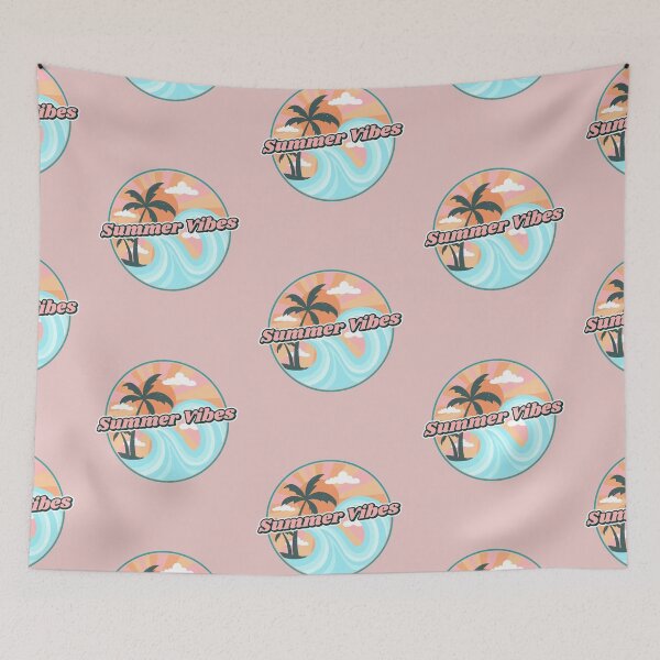 Item preview, Summer Vibes Retro | Retro hippie tropical beach vibes designed and sold by Violet Treasures.