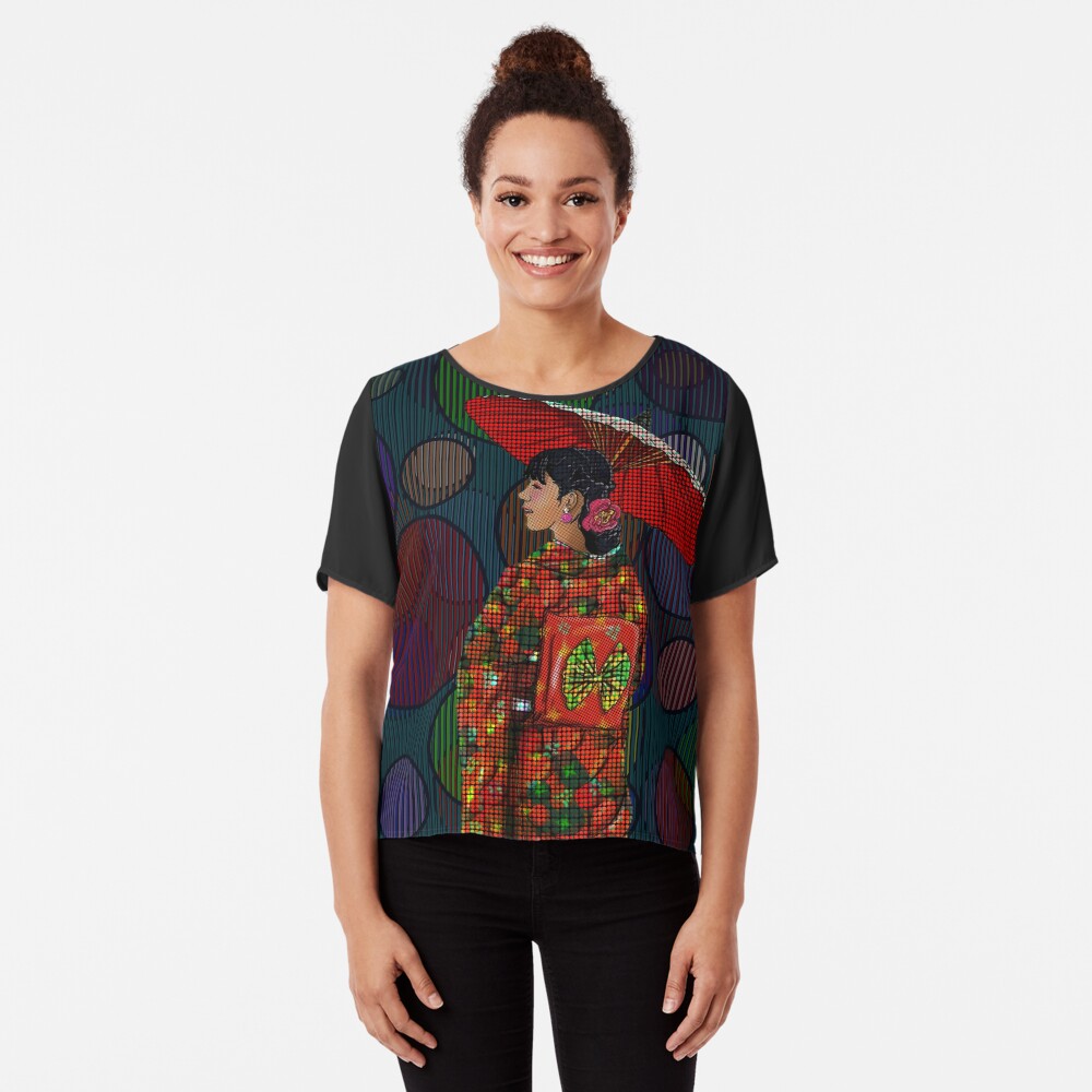 Japanese Woman 2 Chiffon Top