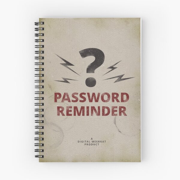 Item preview, Password reminder and notebook designed and sold by PlumJuggler.