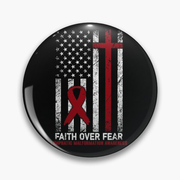 Item preview, Christian Distressed USA Flag Cross Faith Over Fears Lymphatic Malformation Awareness designed and sold by Brad-FI.