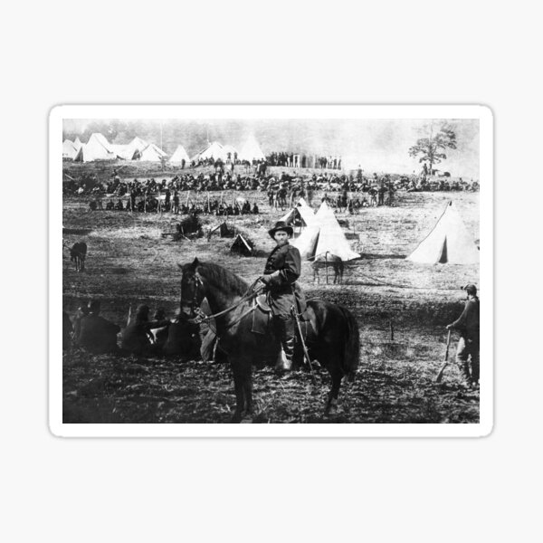 General Grant At City Point - Early Photo Manipulation  Sticker for Sale  by warishellstore