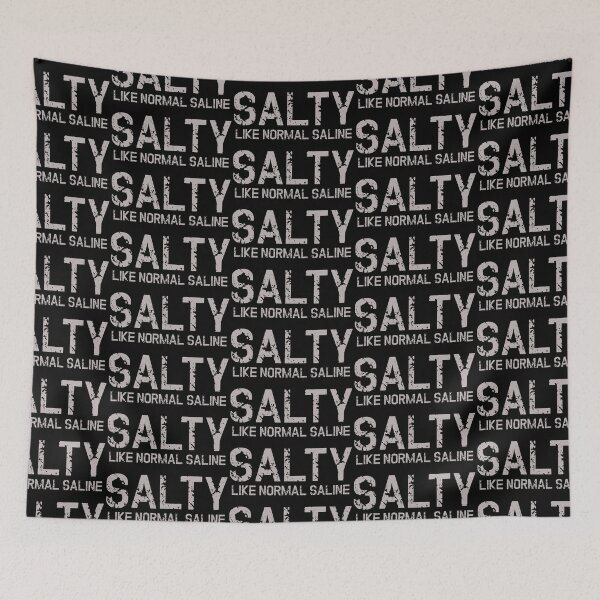Item preview, Salty like normal saline Funny Nurse saying distressed grey text| Nurse life, Nursing student, Nurse in Training | Nurse gift designed and sold by Violet Treasures.
