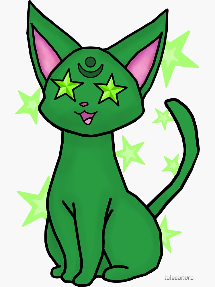 Starry Eyes Green Kitten by talesanura