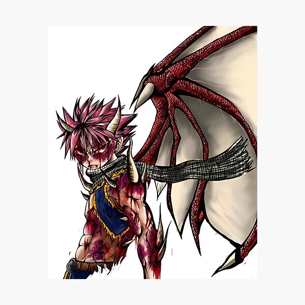 Fairy Tail Natsu Dragneel Fire Half Dragon Sticker for Sale by DaturaSnake