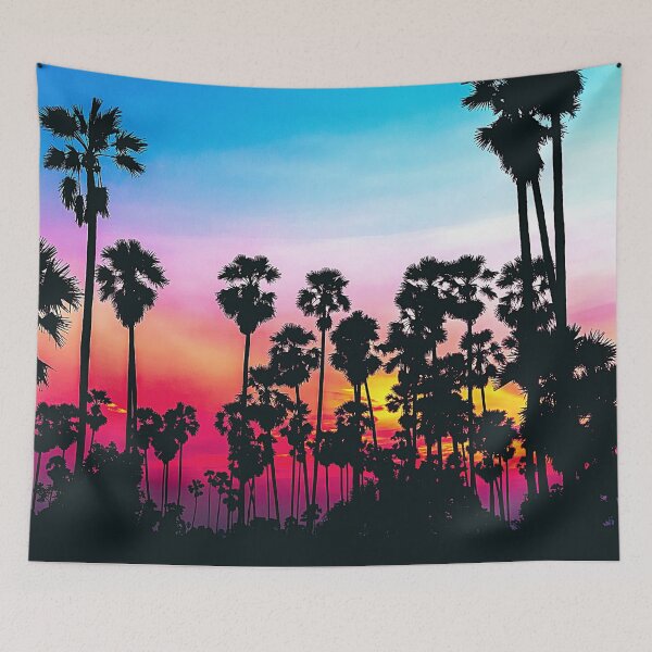 Item preview, Tropical palm trees sunset vibrant designed and sold by cutecrazytshirt.