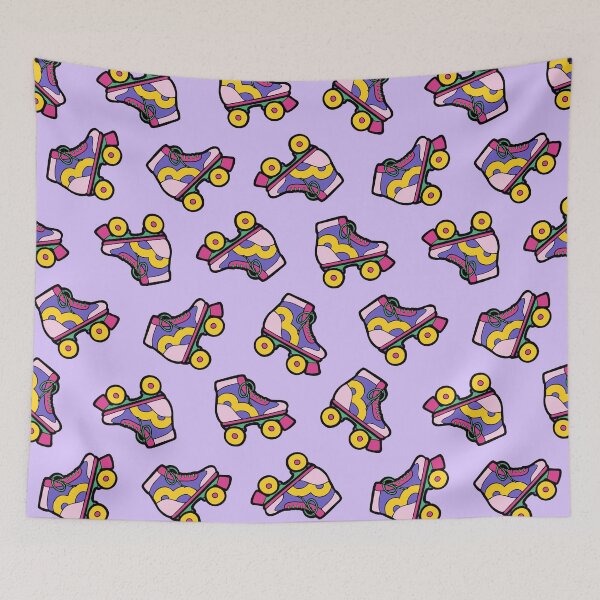 Item preview, 90s Roller Skate Pattern on Lilac designed and sold by evannave.