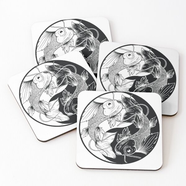 Item preview, Yin Yang Koi Fish Black and White Coffee Mug Present for Him and Her-9 designed and sold by designsnmore.