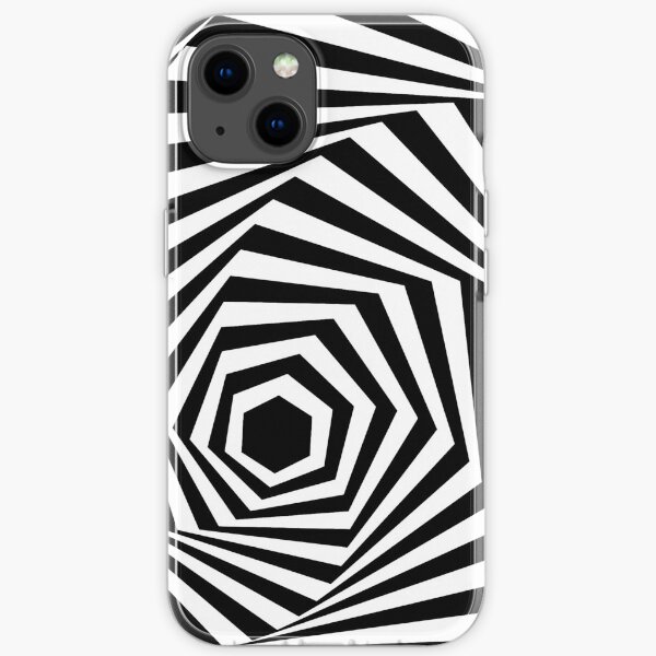 Retro mod Black & White Mind Bending illusion iPhone Soft Case