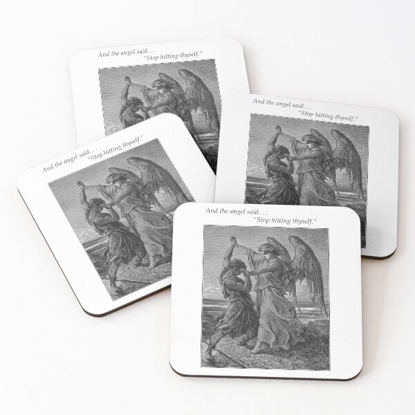 Item preview, And The Angel Said "Stop Hitting Thyself" designed and sold by Checkerworks.