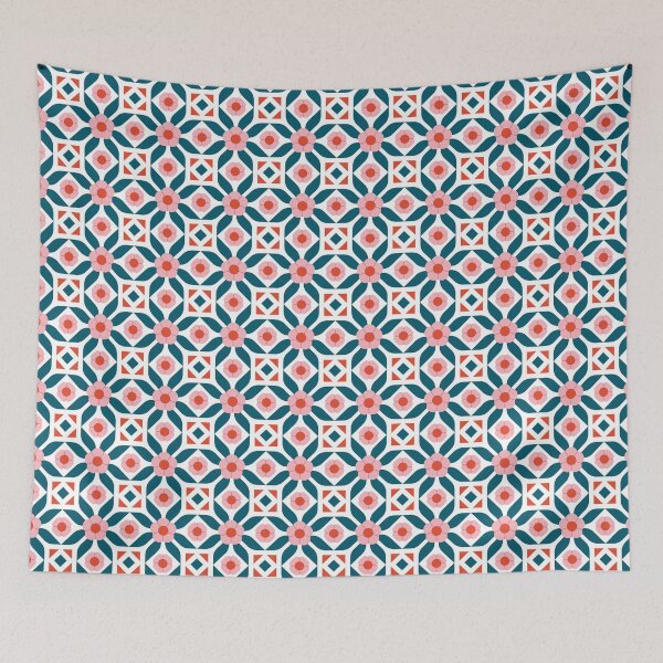 Item preview, Floral eastern scandinavian with flowers and geometric shapes designed and sold by GarikProst.