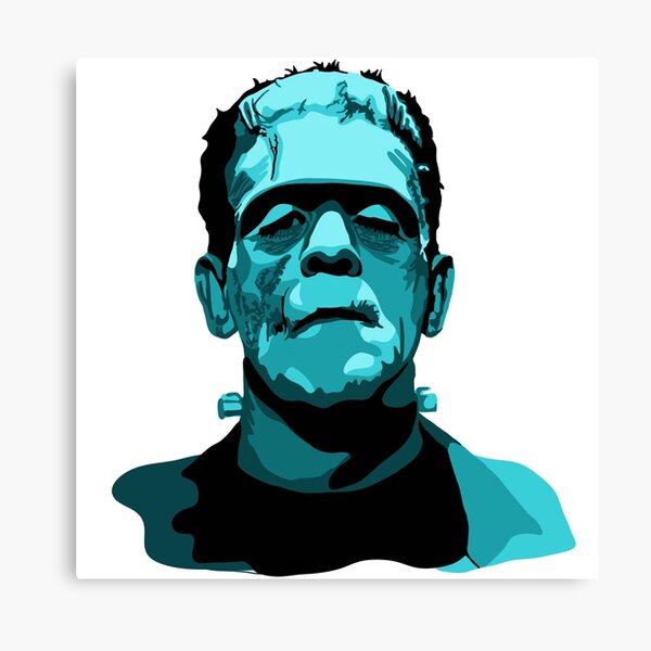 Item preview, Boris Karloff as Frankenstein's Monster Teal designed and sold by Unhinged Heather.