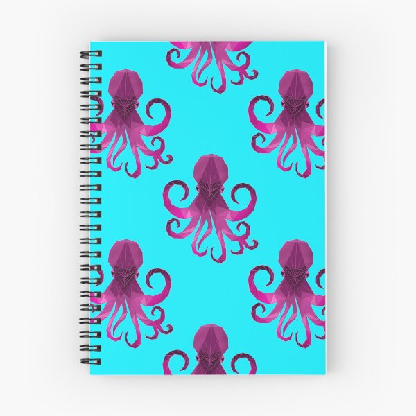 Item preview, Pink Octopus Pattern in teal designed and sold by JAWSCreatives.